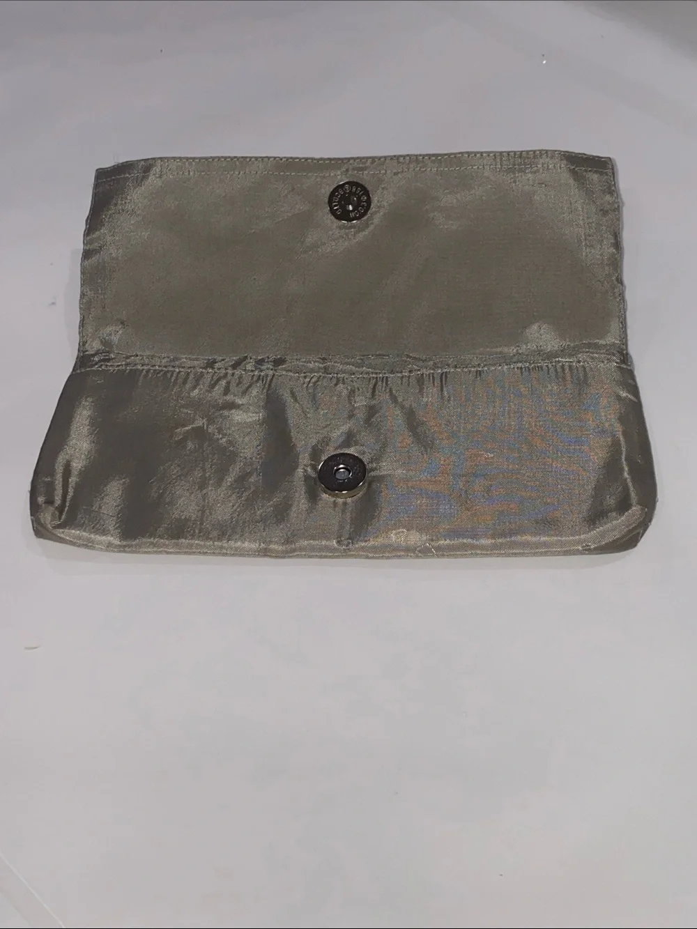 Chan Luu Gray Embellished Clutch with Glitter Motifs